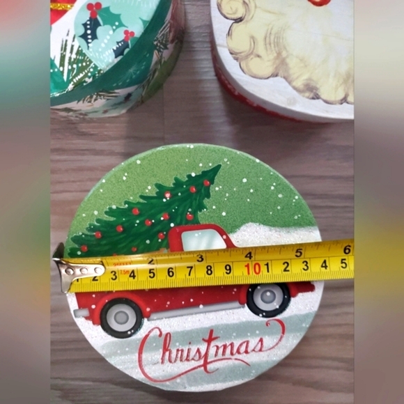 Festive Holiday Decorative Boxes Set Of 3 - Picture 4 of 8